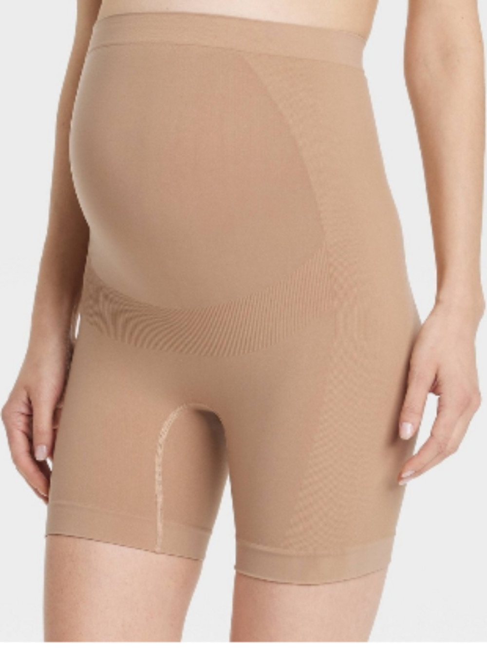 Isabel Maternity by Ingrid & Isabel Taupe L Over Belly Seamless High Rise